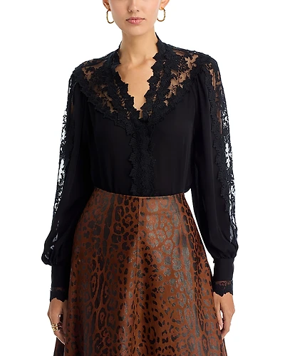 Kobi Halperin Miguel Lace Inset Blouse