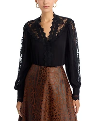 Kobi Halperin Miguel Lace Inset Blouse