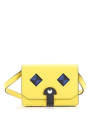 Pre-Owned HERMES Chien Card Holder with Strap Swift and Chevre Mysore