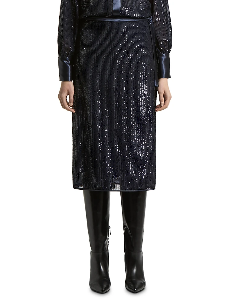 Peserico Sequin Midi Skirt