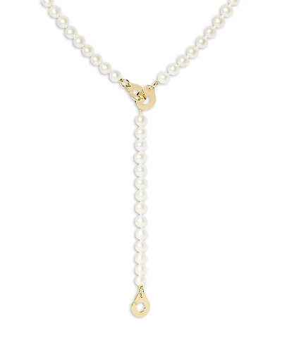 Dinh Van 18K Yellow Gold Menottes Dinh Van Freshwater Pearl Lariat Necklace, 19.37