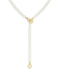 Dinh Van 18K Yellow Gold Menottes Dinh Van Freshwater Pearl Lariat Necklace, 19.37