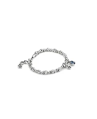 UNOde50 Sterling Silver Plated With Pearl and Blue Crystal Bracelet