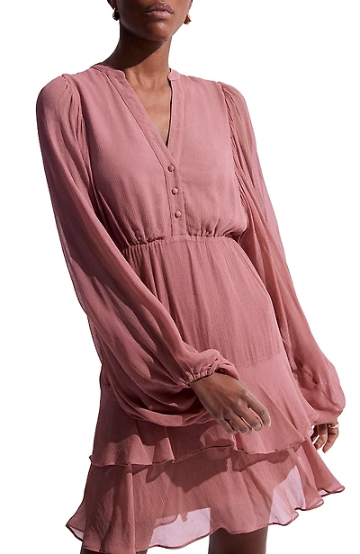 Mint Velvet Women's Ruffle Boho Mini Dress