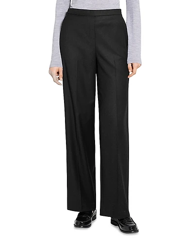 Theory Wide Leg Pull On Full Length Pants
