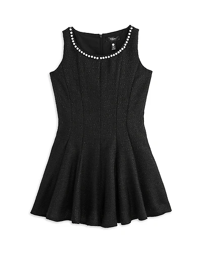 Aqua Girls' Tweed Sleeveless Dress - Big Kid Exclusive