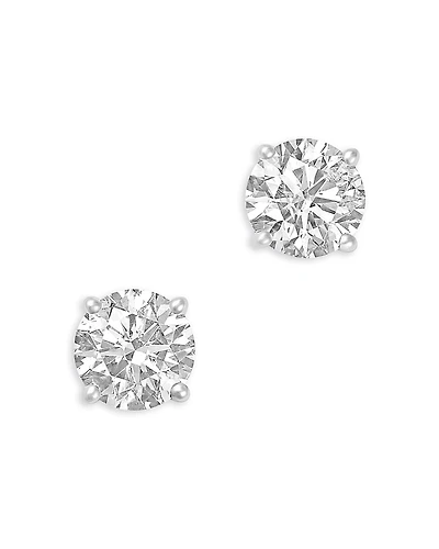 Bloomingdale's Fine Collection Certified Diamond Round Stud Earrings 14K White Gold, 3.0 tcw