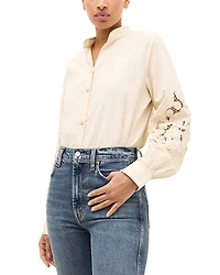 Marie Oliver Alden Embroidered Blouse