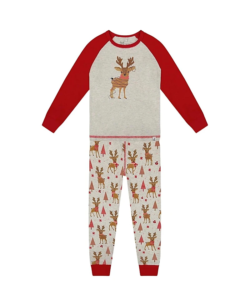 Deux par Girls' Organic Cotton Two-Piece Pajamas