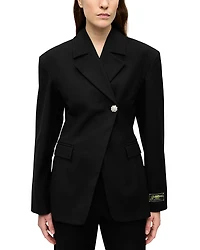 Ganni Asymmetrical Button Blazer