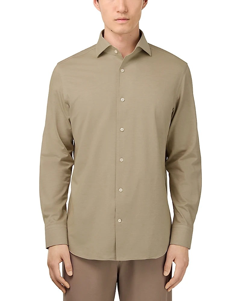 Boggi Milano Regular Fit Japanese Jersey Polo Shirt