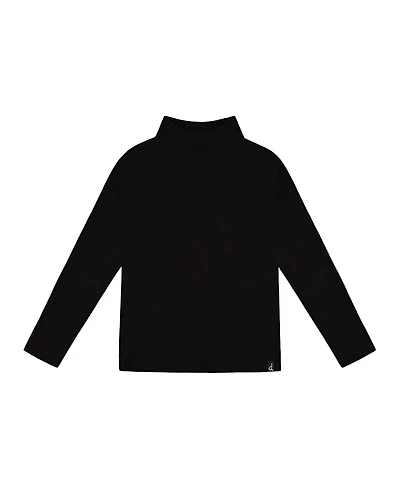 Deux par Girls' Super Soft Ribbed Mock Neck Top - Little Kid