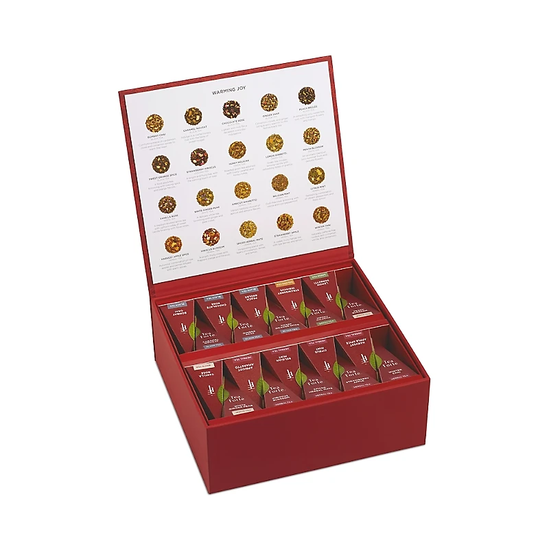 Tea Forte Warming Joy Tea Chest, 40 Pyramid Infusers