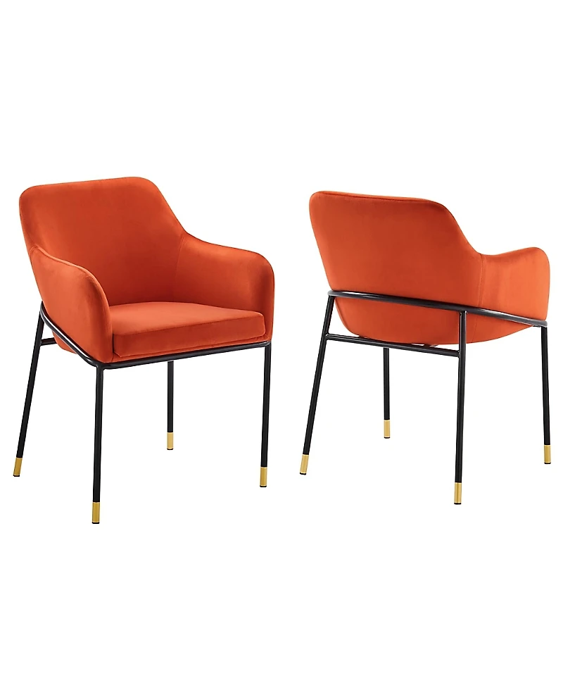 Modway Jovi Performance Velvet Dining Armchair, Set of 2