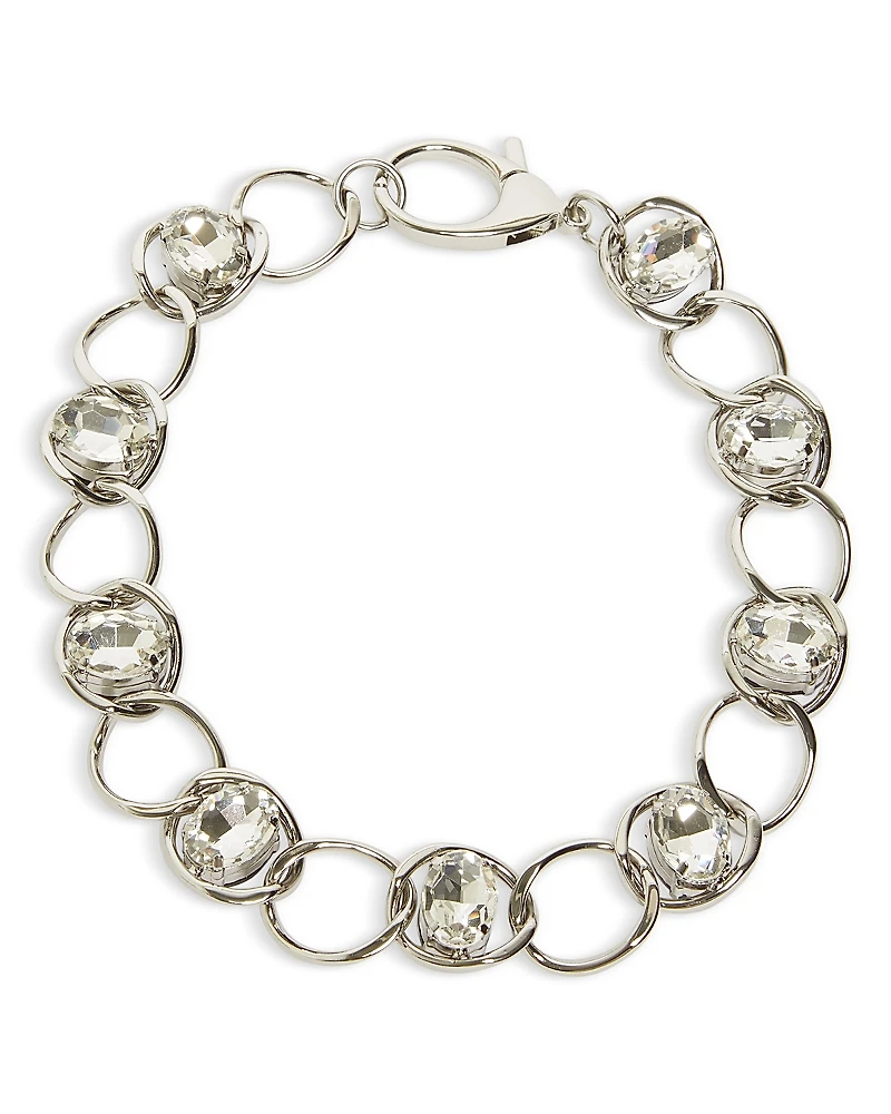 Weekend Max Mara Namur Rhinestone Chunky Link Choker Necklace