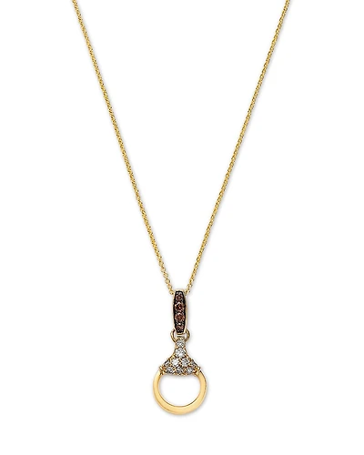Bloomingdale's Fine Collection Multicolor Diamond Drop Circle Pendant Necklace