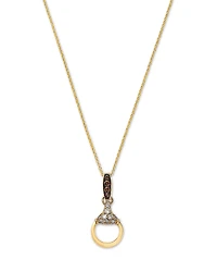Bloomingdale's Fine Collection Multicolor Diamond Drop Circle Pendant Necklace