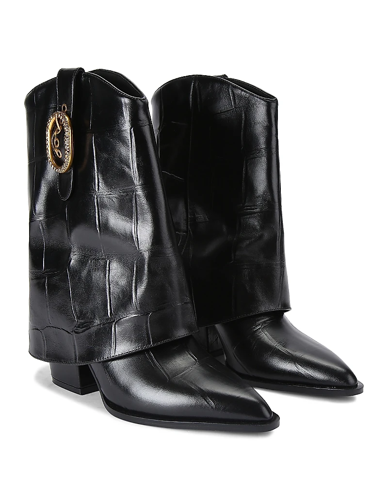 Kurt Geiger London Women's Fold Over Ankle Boots