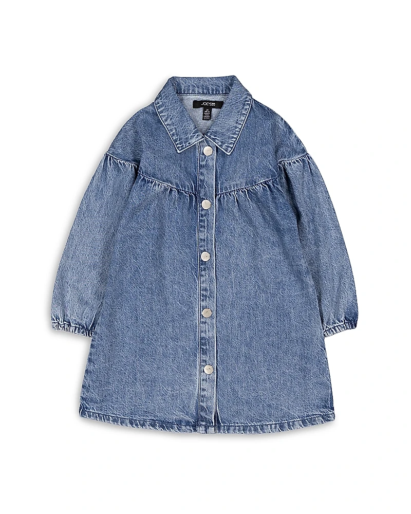 Joes Jeans Girls' Long Sleeved Denim Shirt Dress - Little Kid, Big Kid
