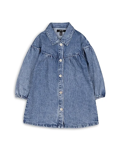 Joes Jeans Girls' Long Sleeved Denim Shirt Dress - Little Kid, Big Kid