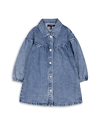 Joes Jeans Girls' Long Sleeved Denim Shirt Dress - Little Kid, Big Kid