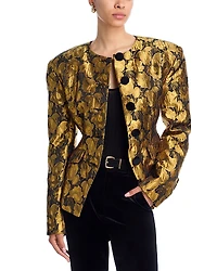 Ronny Kobo Wanda Metallic Jacquard Blazer