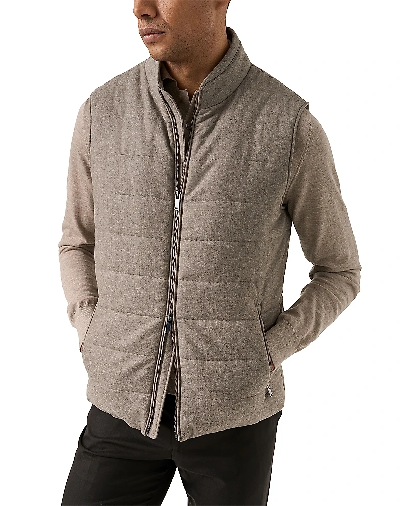 Eton Relaxed Fit Wool Padded Vest