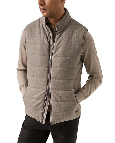 Eton Relaxed Fit Wool Padded Vest