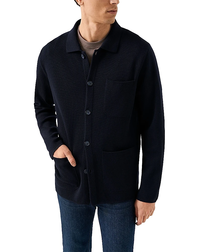 Eton Relaxed Fit Merino Wool Overshirt