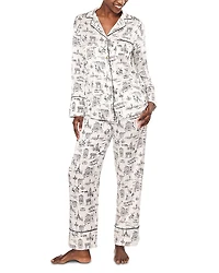 Petite Plume Silk Parisian Toile Pajama Set