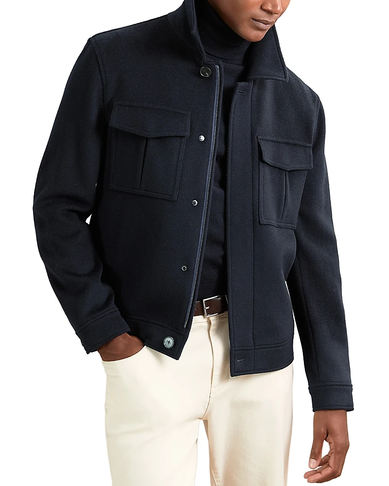 Reiss Perisil Concealed Placket Jacket