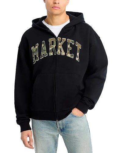 Market Camo Logo Zipper Hoodie