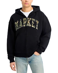Market Camo Logo Zipper Hoodie