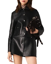 Maje Valdomy Leather Jacket