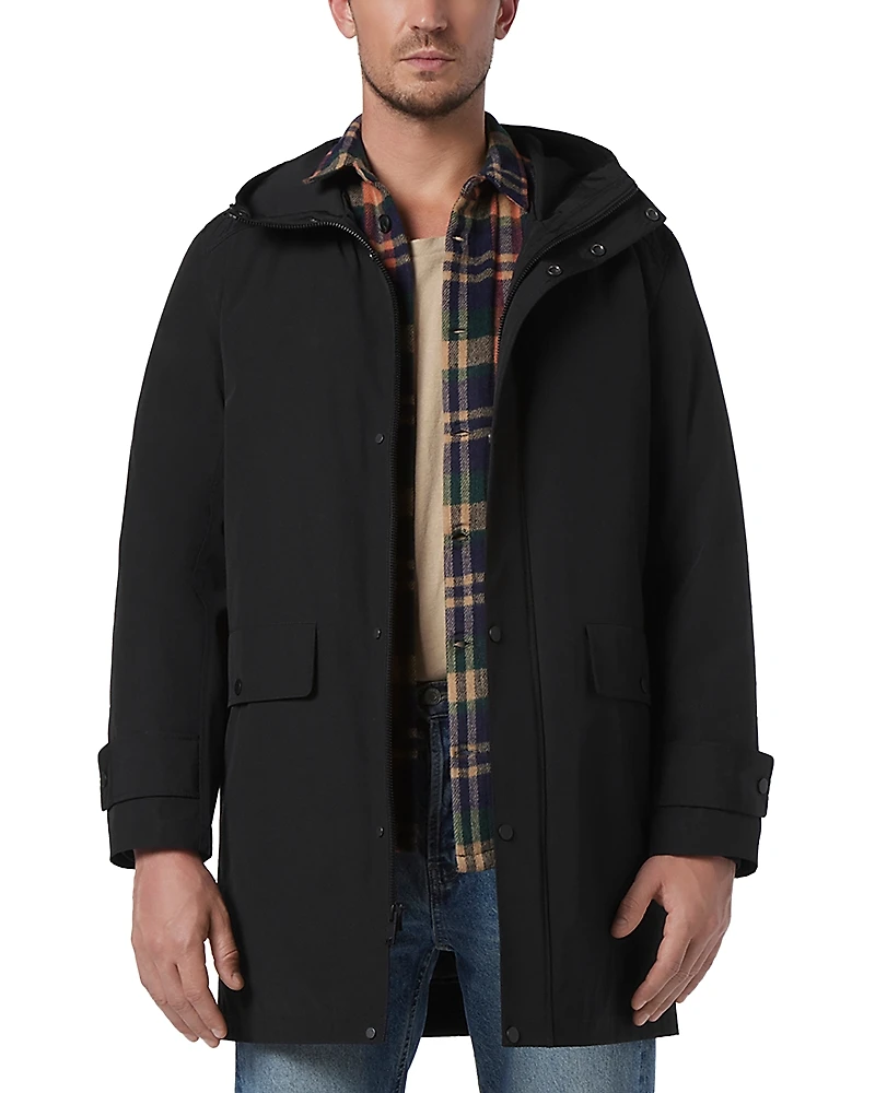 Andrew Marc Tucker Hooded Rain Jacket