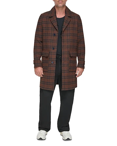 Andrew Marc Bexer Plaid Button Front Topper