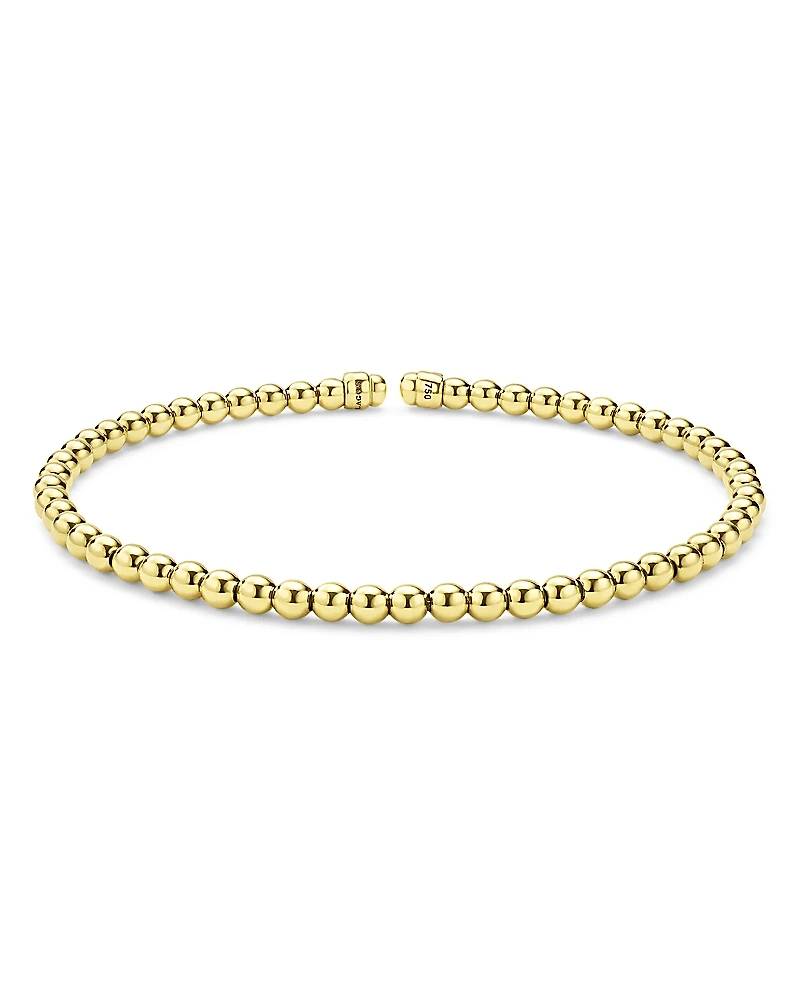 Lagos 18K Yellow Gold Caviar Gold Beaded Cuff Bracelet