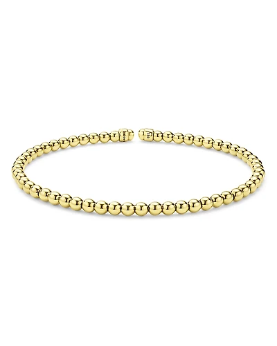 Lagos 18K Yellow Gold Caviar Gold Beaded Cuff Bracelet