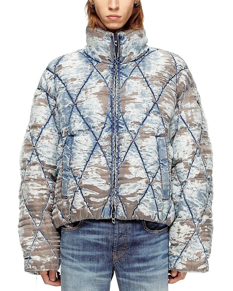 Diesel W-Kons Quilted Denim Jacket