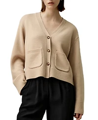 Lilysilk Cropped Wool-Cashmere Blend Cardigan
