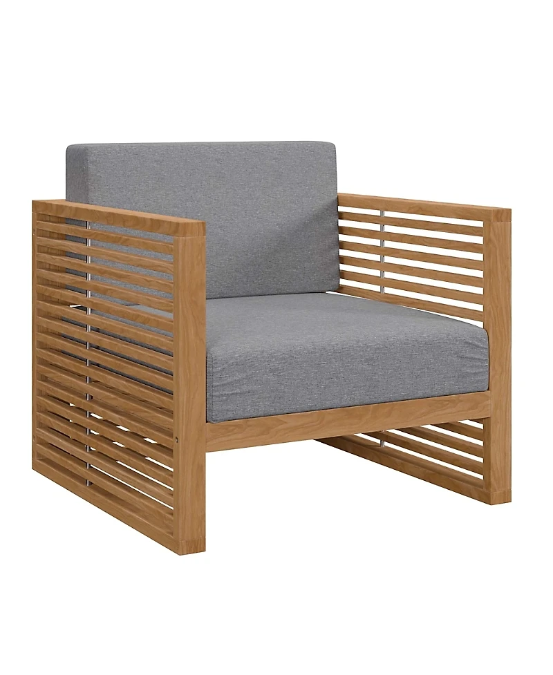 Modway Carlsbad Teak Wood Outdoor Patio Armchair