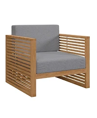 Modway Carlsbad Teak Wood Outdoor Patio Armchair