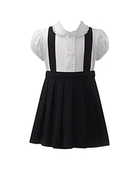 Rachel Riley Girls' Eloise Jersey Blouse & Pinafore Set - Little Kid, Big Kid
