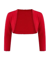 Rachel Riley Girls' Sparkle Scalloped Bolero Sweater - Little Kid, Big Kid