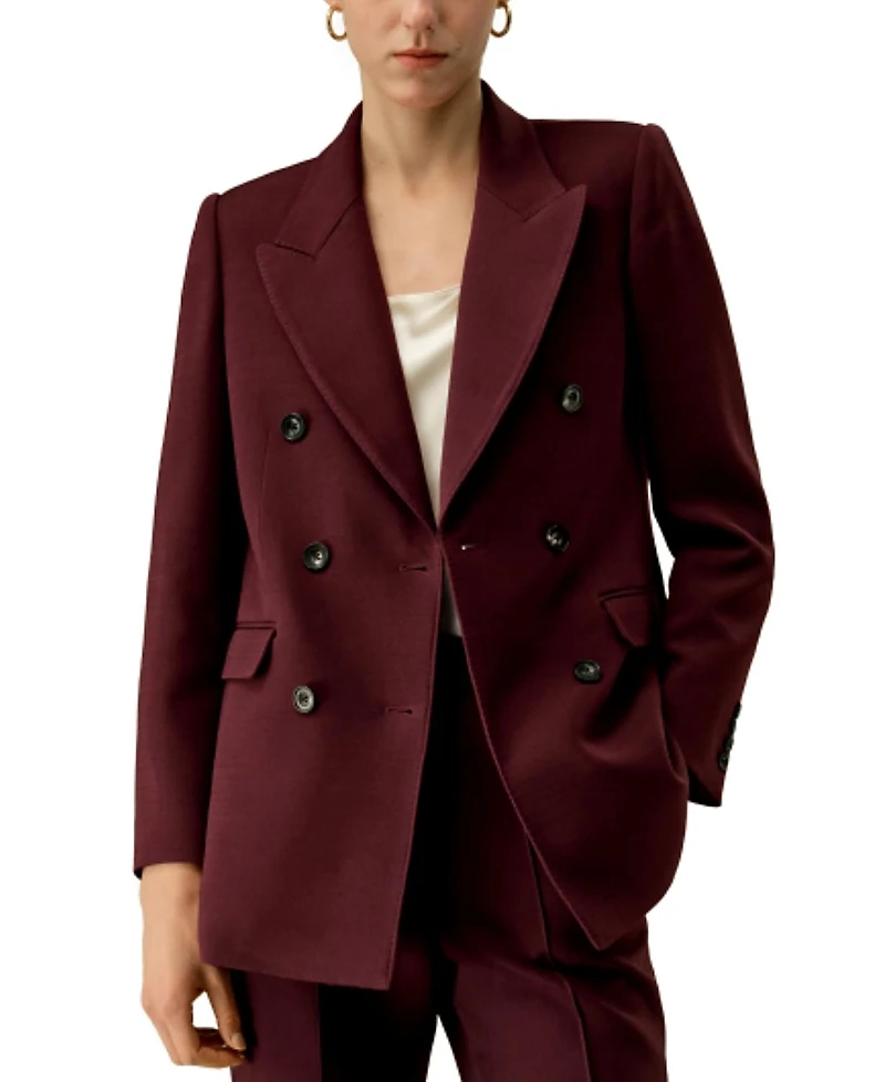 Lilysilk Double Breasted Lapel Blazer