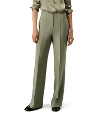 Lilysilk Silk-Wool Twill Flare Pants