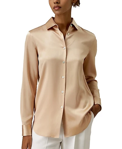 Lilysilk Spread Collar Silk Shirt