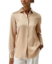 Lilysilk Spread Collar Silk Shirt