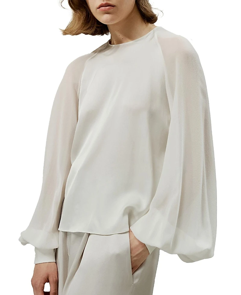 Lilysilk Silk Blouse with Raglan Sleeves