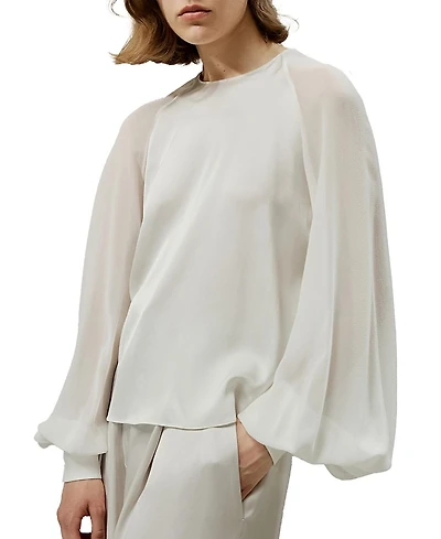 Lilysilk Silk Blouse with Raglan Sleeves
